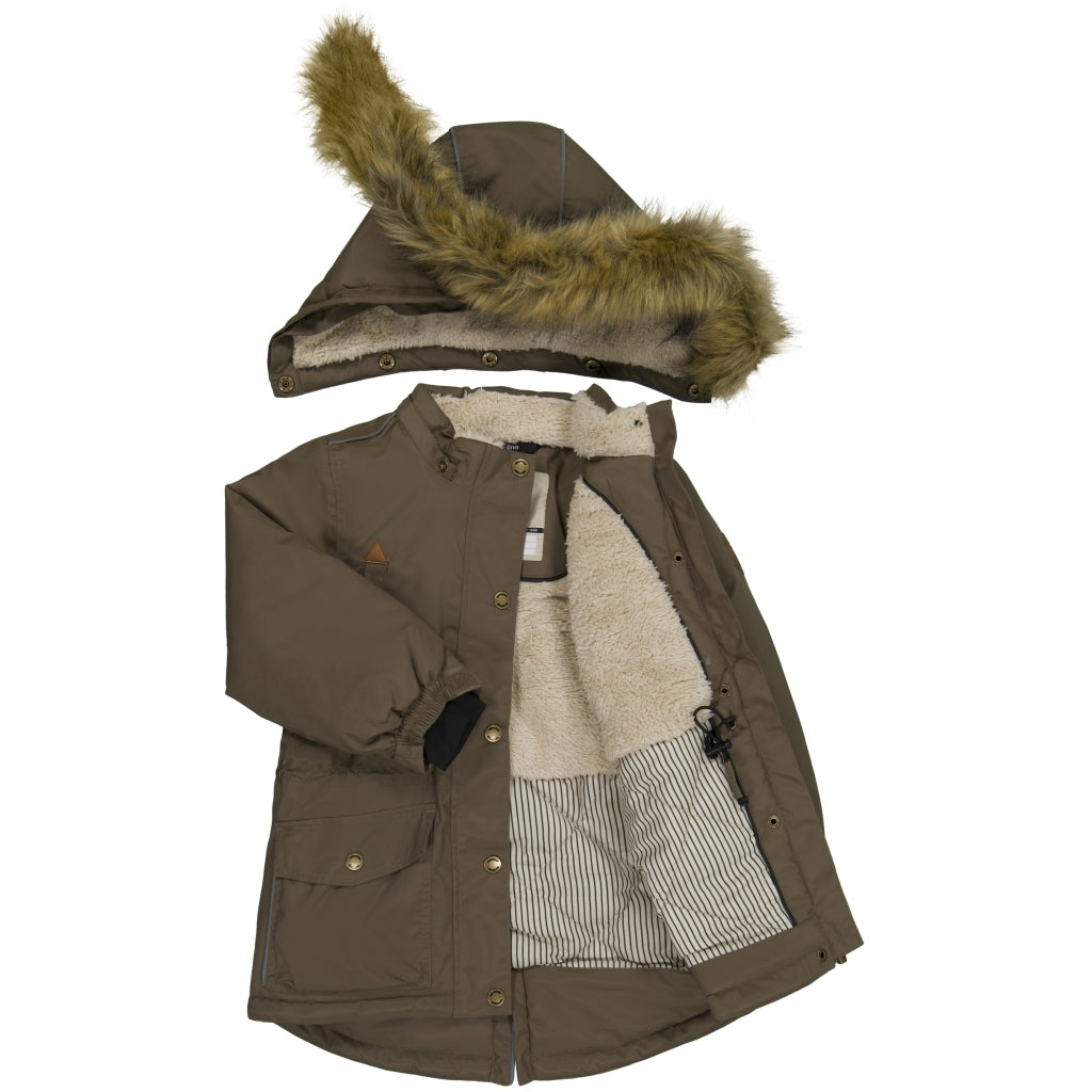 Mikk-Line - Twill Parka Nylon - Chocolate Chip - Chocolate