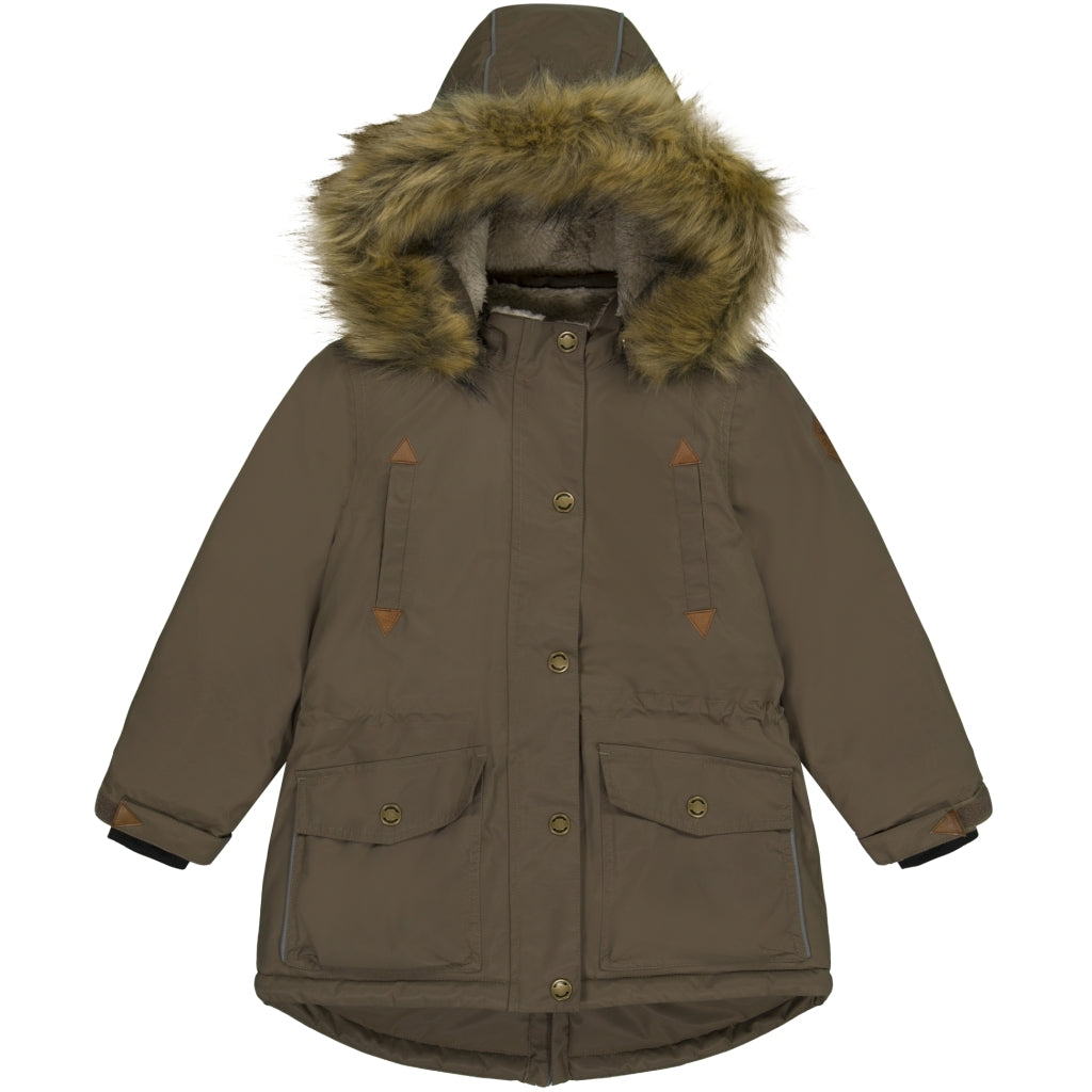 Mikk-Line - Twill Parka Nylon - Chocolate Chip - Chocolate